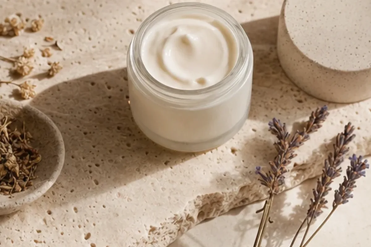 Redaktionelle Detailaufnahme zur Orientierung bei Make-up-Pinsel bei großen Poren