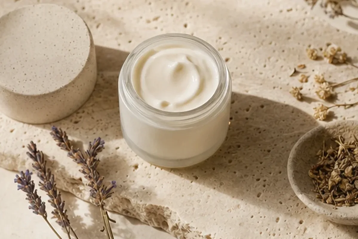 Hochwertige Beauty-Inszenierung zu Auswahlkriterien für Niacinamid-Serum bei Rötungen
