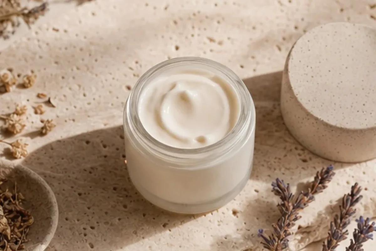 Redaktionelle Detailaufnahme zur Orientierung bei Badezusatz bei Keratosis pilaris