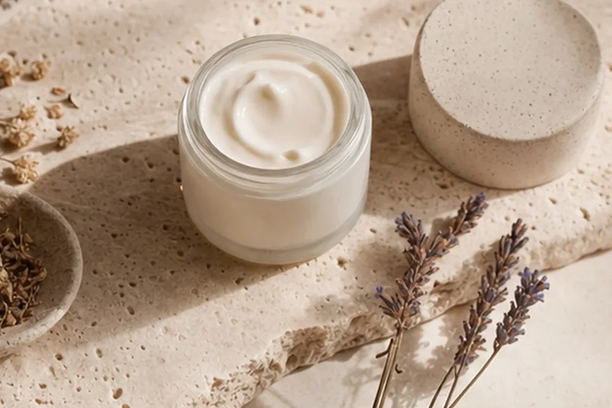 Hochwertige Beauty-Inszenierung zu Auswahlkriterien für Hyaluron-Serum bei ersten Fältchen