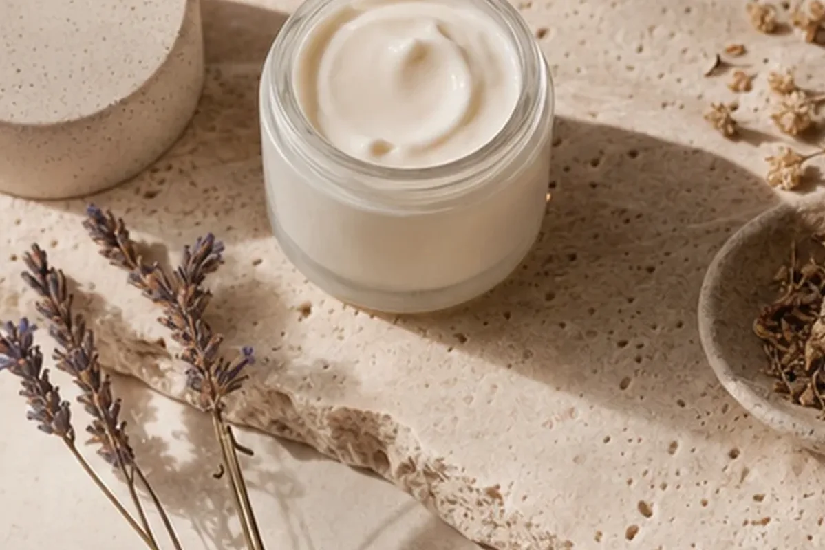 Hochwertige Beauty-Inszenierung zu Auswahlkriterien für Niacinamid-Serum für Mischhaut