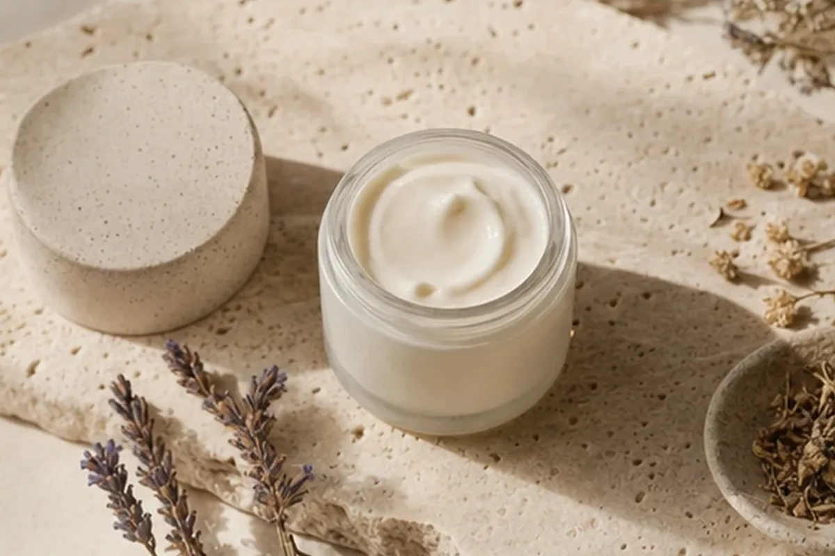 Hochwertige Beauty-Inszenierung zu Auswahlkriterien für Puder bei großen Poren