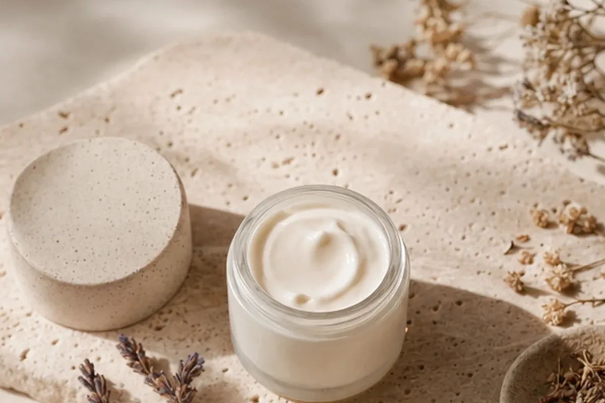 Redaktionelle Detailaufnahme zur Orientierung bei Bronzer bei Rötungen