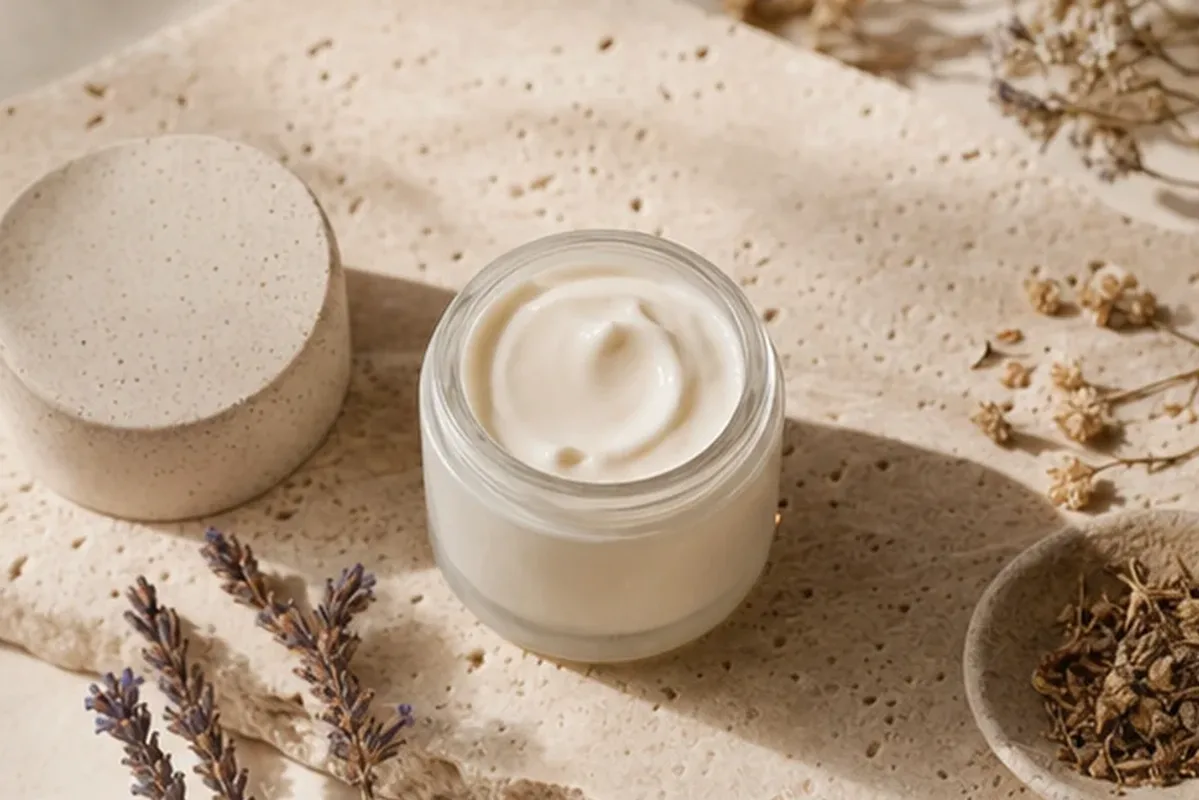 Hochwertige Beauty-Inszenierung zu Auswahlkriterien für Niacinamid-Serum für fettige Haut