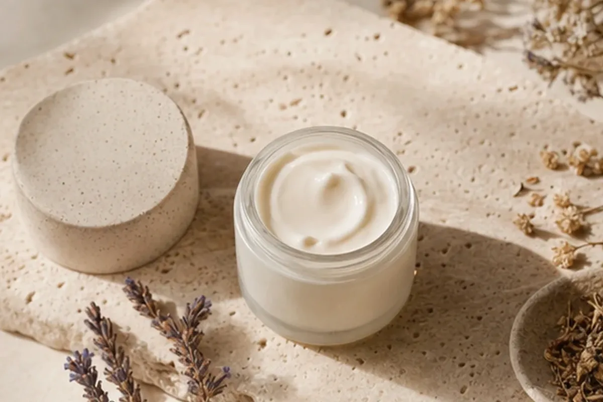 Redaktionelle Detailaufnahme zur Orientierung bei Vitamin-C-Serum für fettige Haut