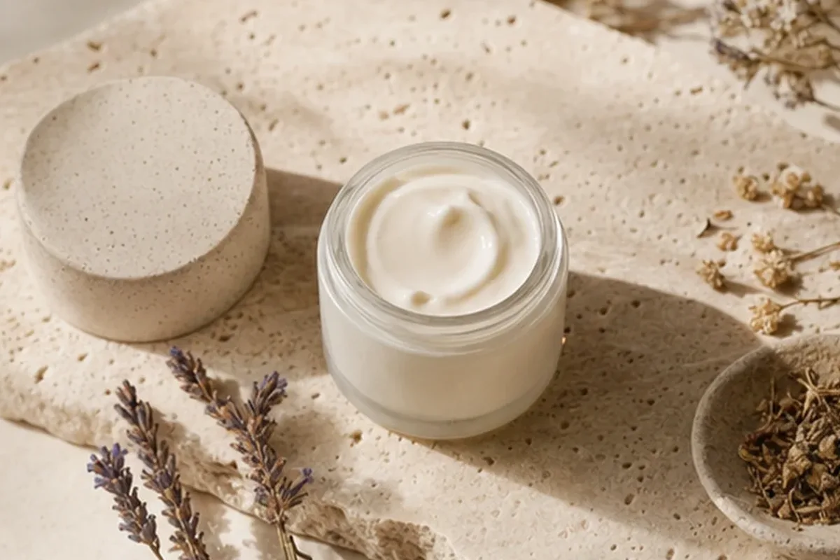Redaktionelle Detailaufnahme zur Orientierung bei Fußcreme für raue Haut
