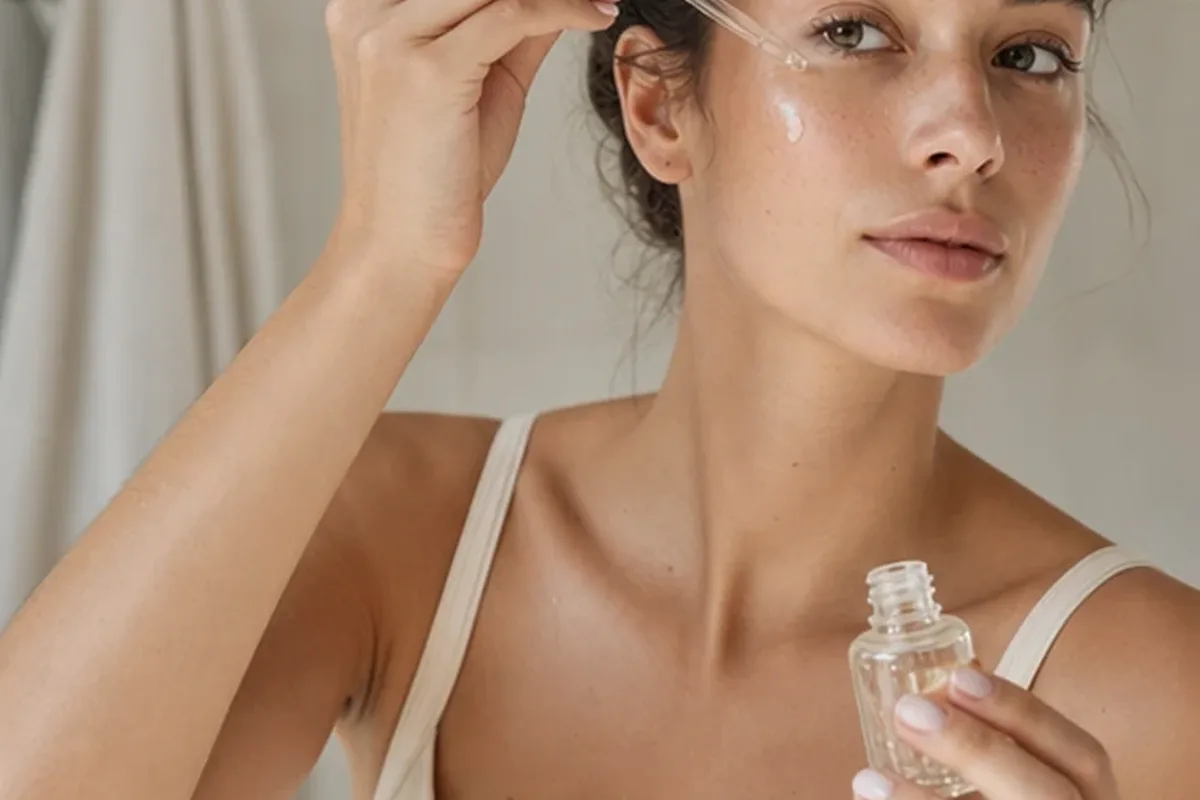 Redaktionelle Detailaufnahme zur Orientierung bei Vitamin-C-Serum für Mischhaut
