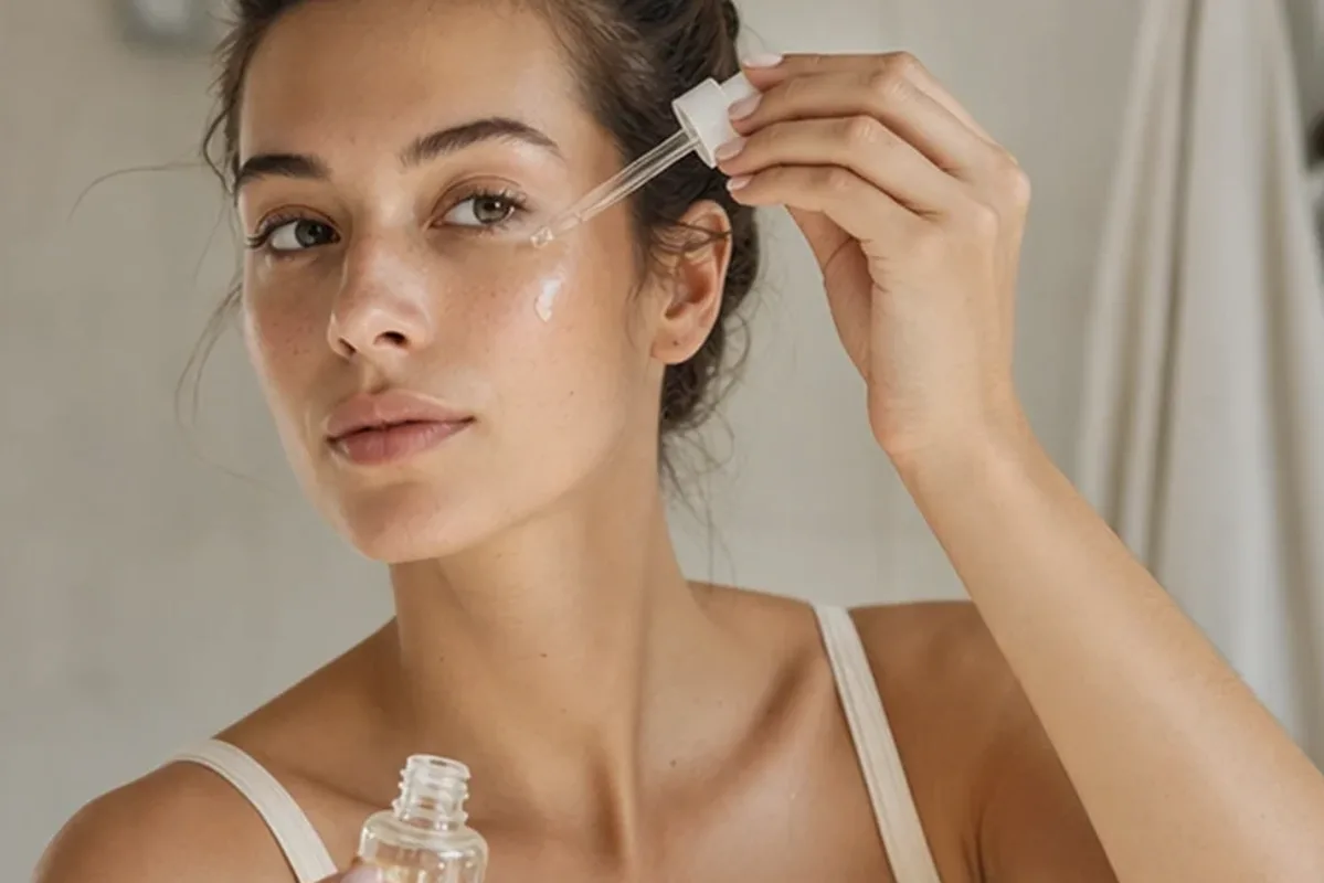 Redaktionelle Detailaufnahme zur Orientierung bei Anti-Aging-Routine für empfindliche Haut