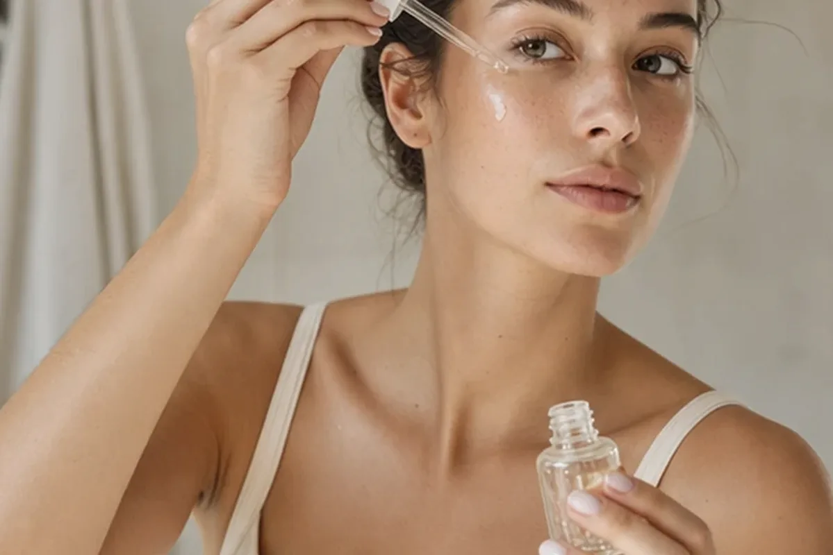 Hochwertige Beauty-Inszenierung zu Auswahlkriterien für Gesichtsreinigung bei ersten Fältchen
