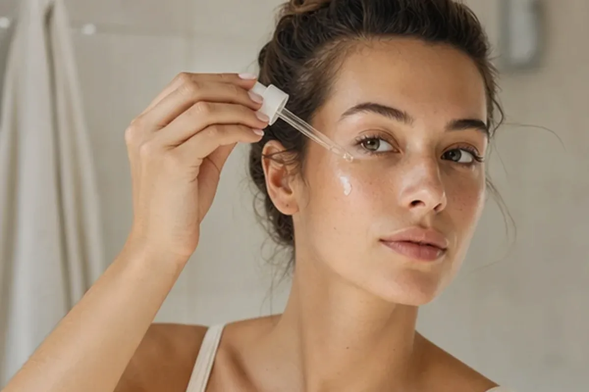 Hochwertige Beauty-Inszenierung zu Auswahlkriterien für Augenpflege bei Pigmentflecken