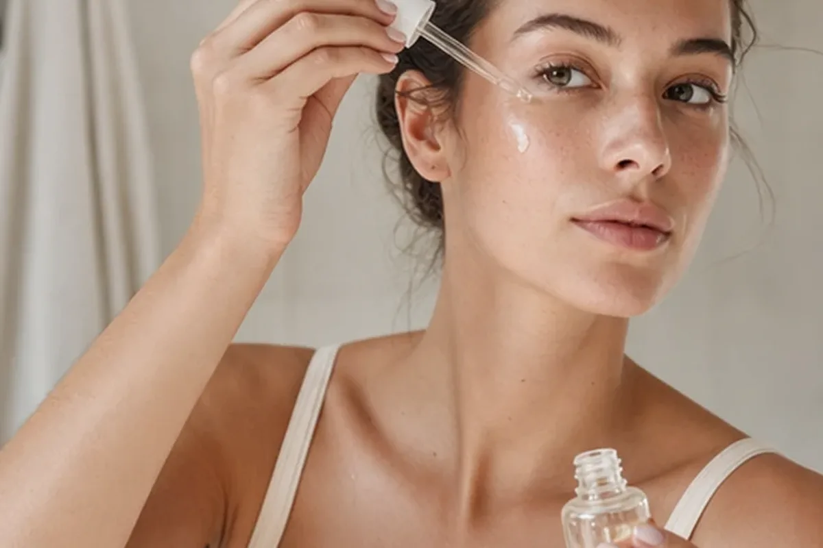 Redaktionelle Detailaufnahme zur Orientierung bei Hyaluron-Serum für Mischhaut