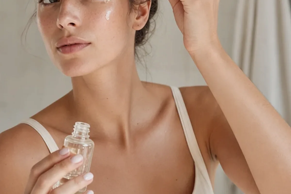 Hochwertige Beauty-Inszenierung zu Auswahlkriterien für Retinol-Serum für trockene Haut