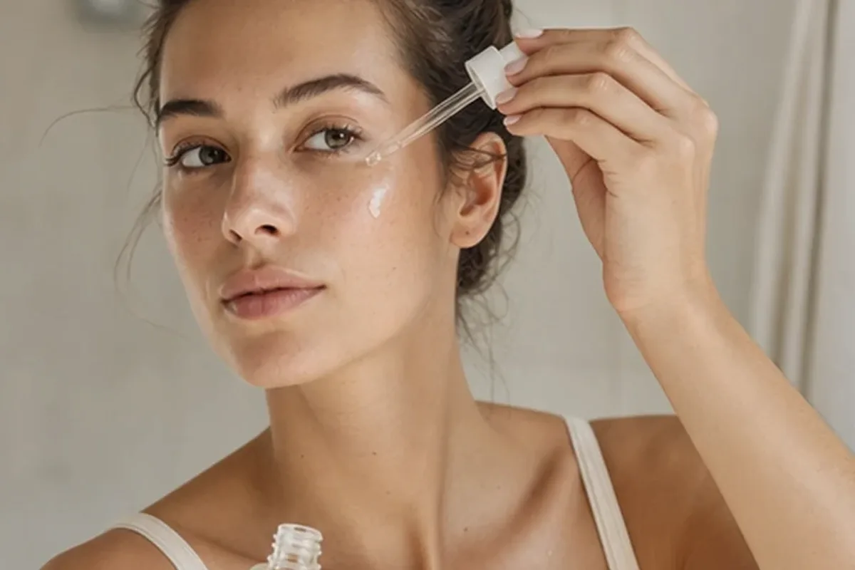 Hochwertige Beauty-Inszenierung zu Auswahlkriterien für Augenpflege für fettige Haut
