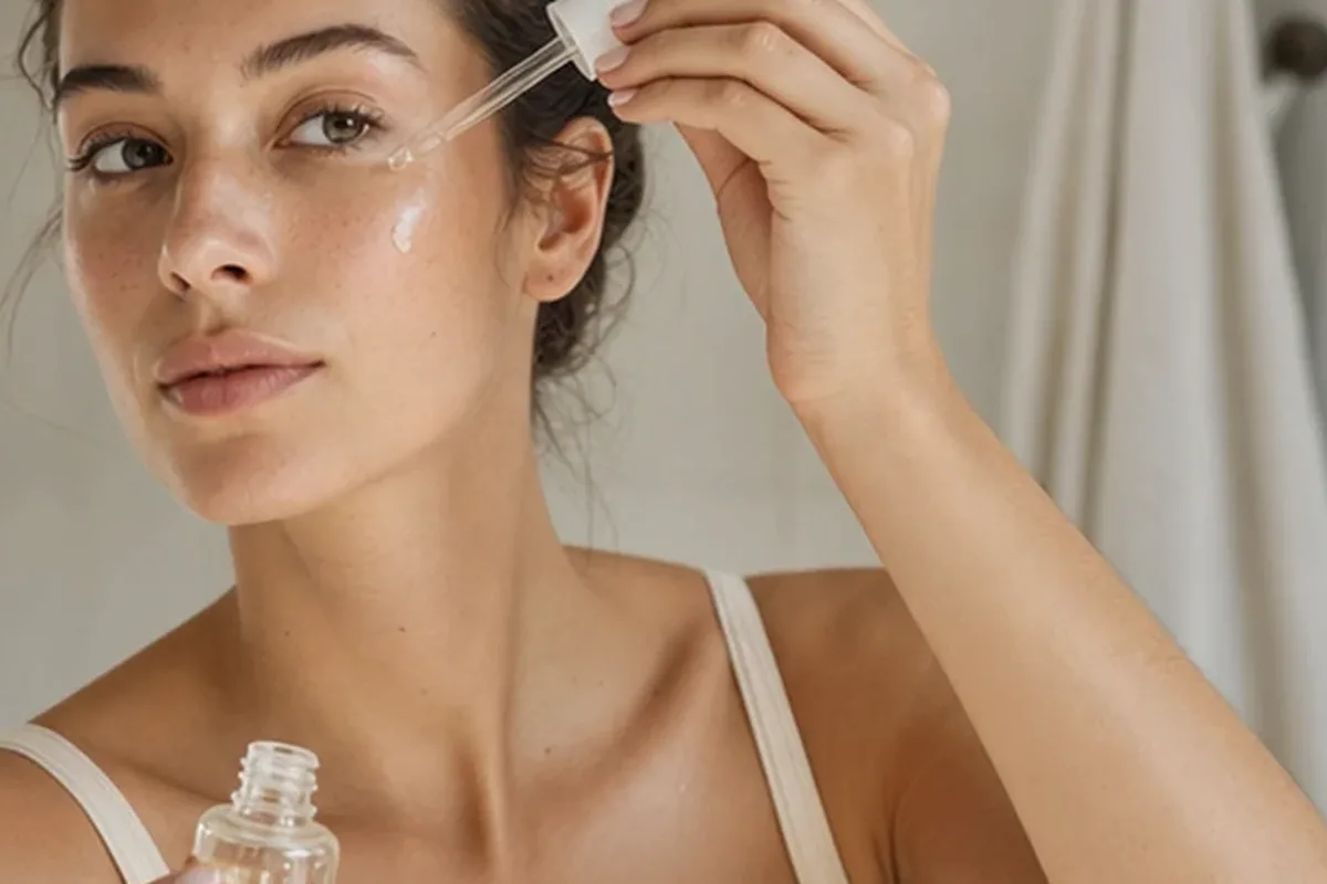 Hochwertige Beauty-Inszenierung zu Auswahlkriterien für Retinol-Serum für Mischhaut