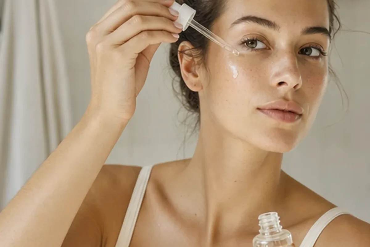 Hochwertige Beauty-Inszenierung zu Auswahlkriterien für Niacinamid-Serum bei Pigmentflecken