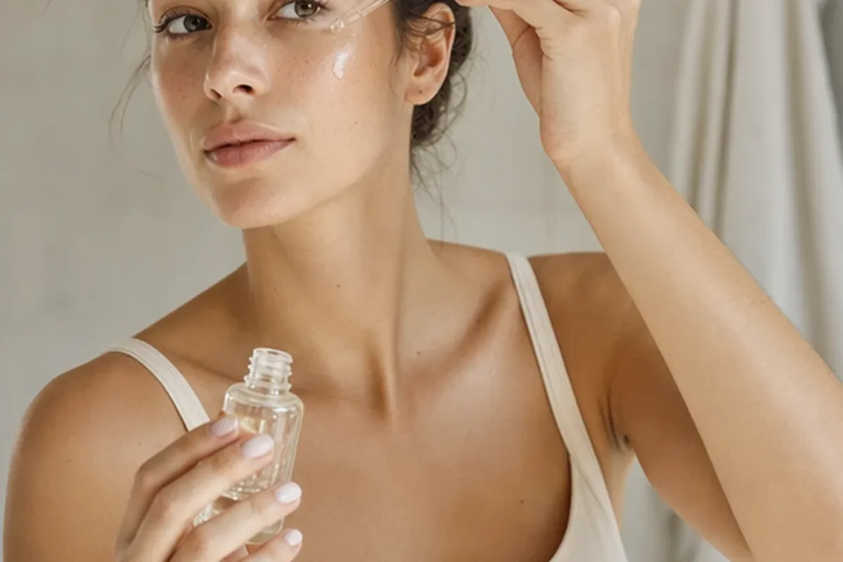 Hochwertige Beauty-Inszenierung zu Auswahlkriterien für Gesichtsreinigung bei Pigmentflecken