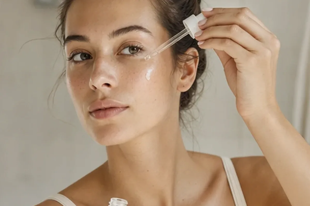 Redaktionelle Detailaufnahme zur Orientierung bei Gesichtsmaske für empfindliche Haut