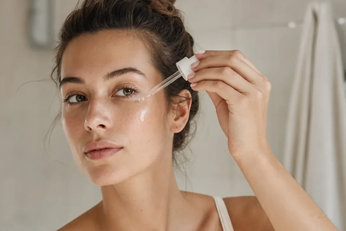 Hochwertige Beauty-Inszenierung zu Auswahlkriterien für Gesichtswasser bei ersten Fältchen