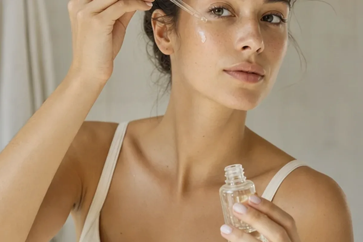 Redaktionelle Detailaufnahme zur Orientierung bei Niacinamid-Serum für Mischhaut