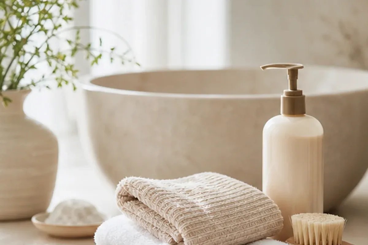 Hochwertige Beauty-Inszenierung zu Auswahlkriterien für Body Butter für trockene Haut