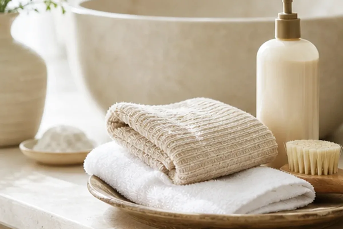 Redaktionelle Detailaufnahme zur Orientierung bei Körperlotion für trockene Haut