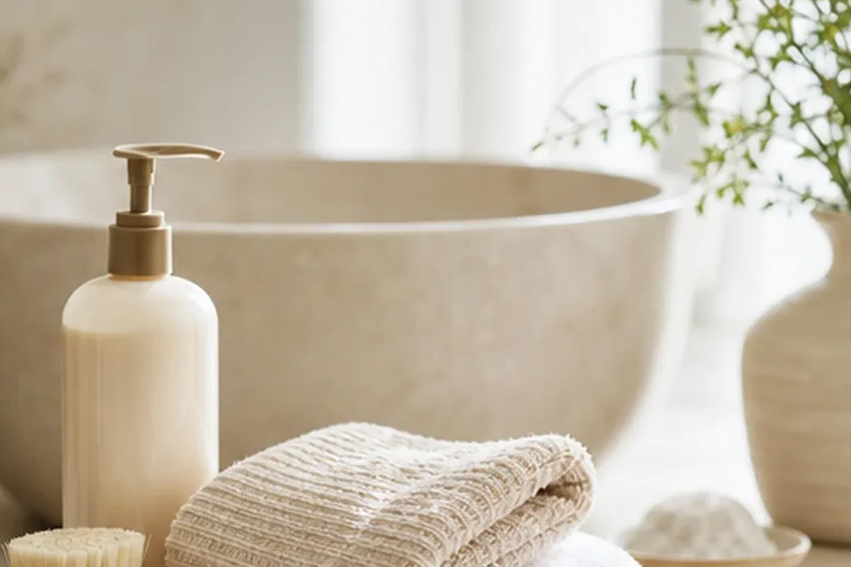Hochwertige Beauty-Inszenierung zu Auswahlkriterien für Peeling vor der Rasur für feine Haare