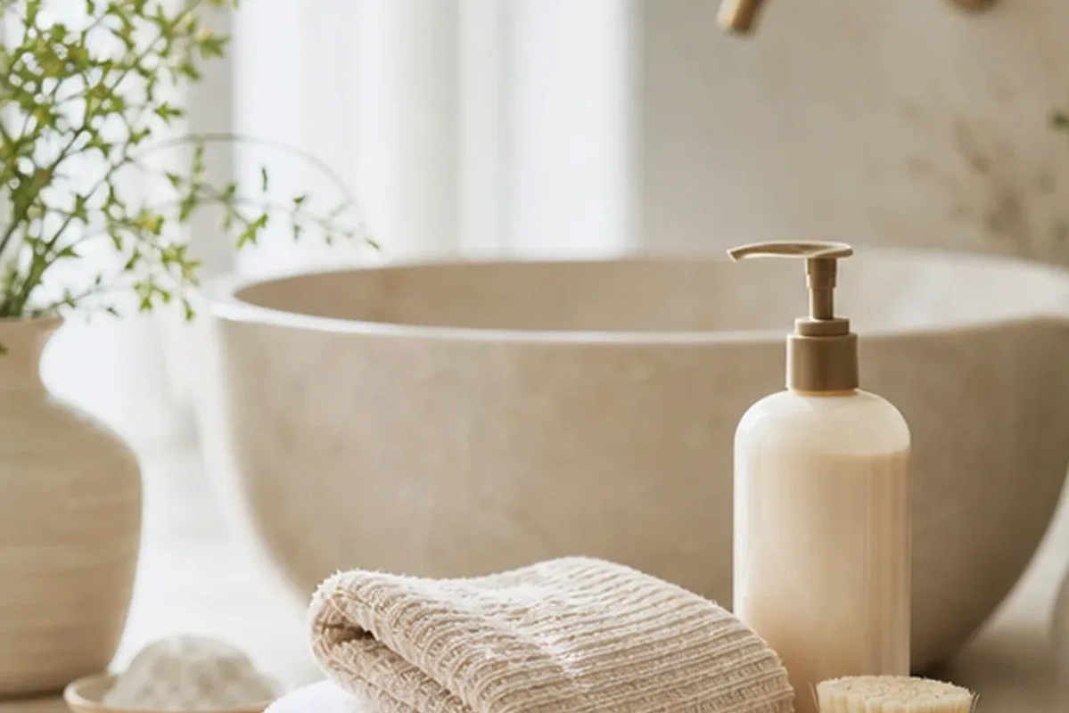 Hochwertige Beauty-Inszenierung zu Auswahlkriterien für Körperöl für trockene Haut