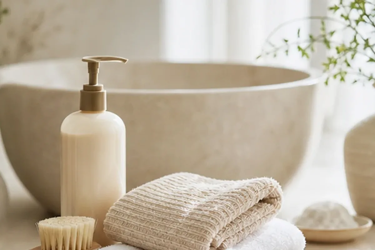 Hochwertige Beauty-Inszenierung zu Auswahlkriterien für Enthaarungscreme für langanhaltende Glätte