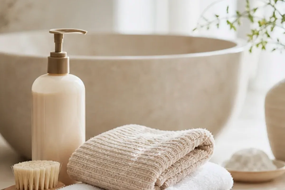 Hochwertige Beauty-Inszenierung zu Auswahlkriterien für Peeling vor der Rasur für feine Haare