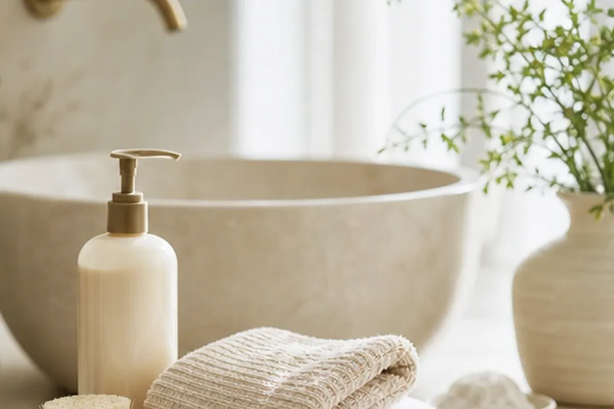 Hochwertige Beauty-Inszenierung zu Auswahlkriterien für Kopfhautserum bei fettigem Ansatz