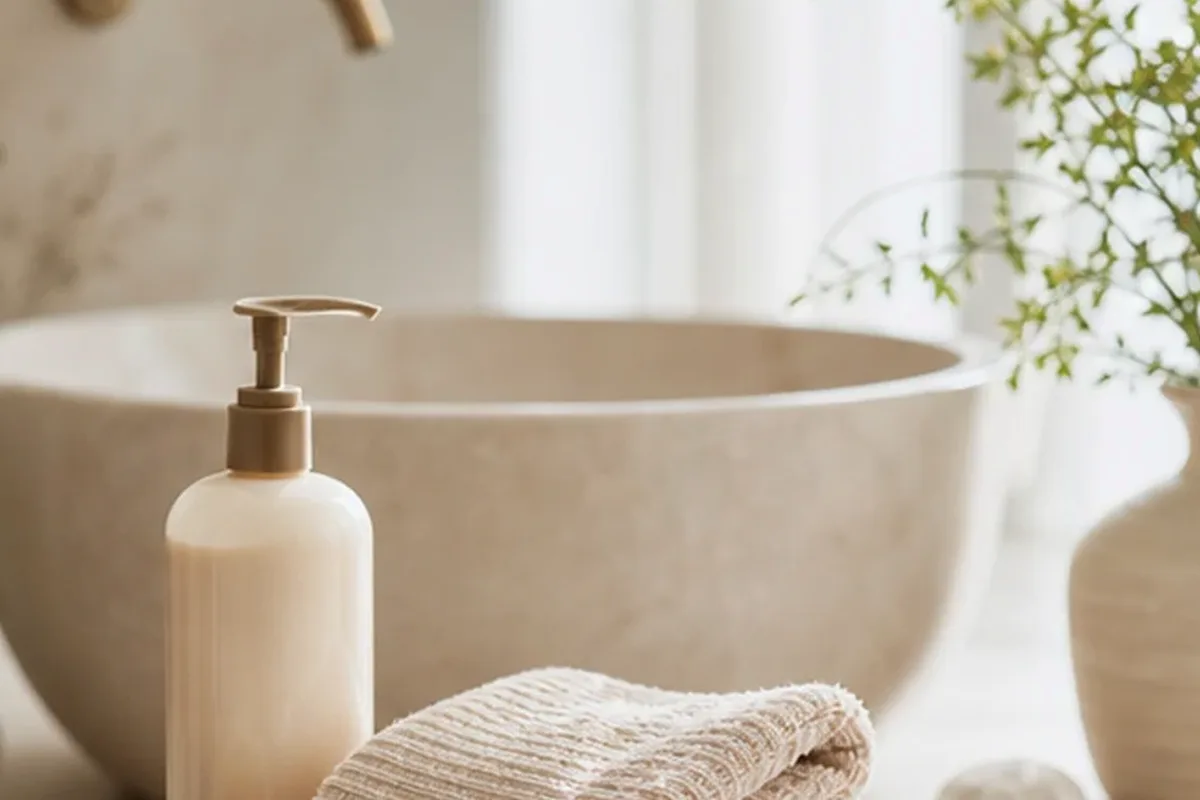 Hochwertige Beauty-Inszenierung zu Auswahlkriterien für Peeling vor der Rasur für empfindliche Haut