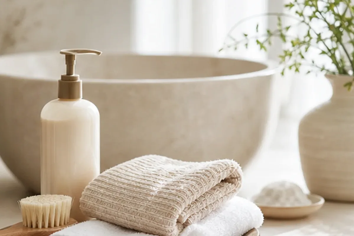 Hochwertige Beauty-Inszenierung zu Auswahlkriterien für Tiefenreinigungsshampoo für feines Haar