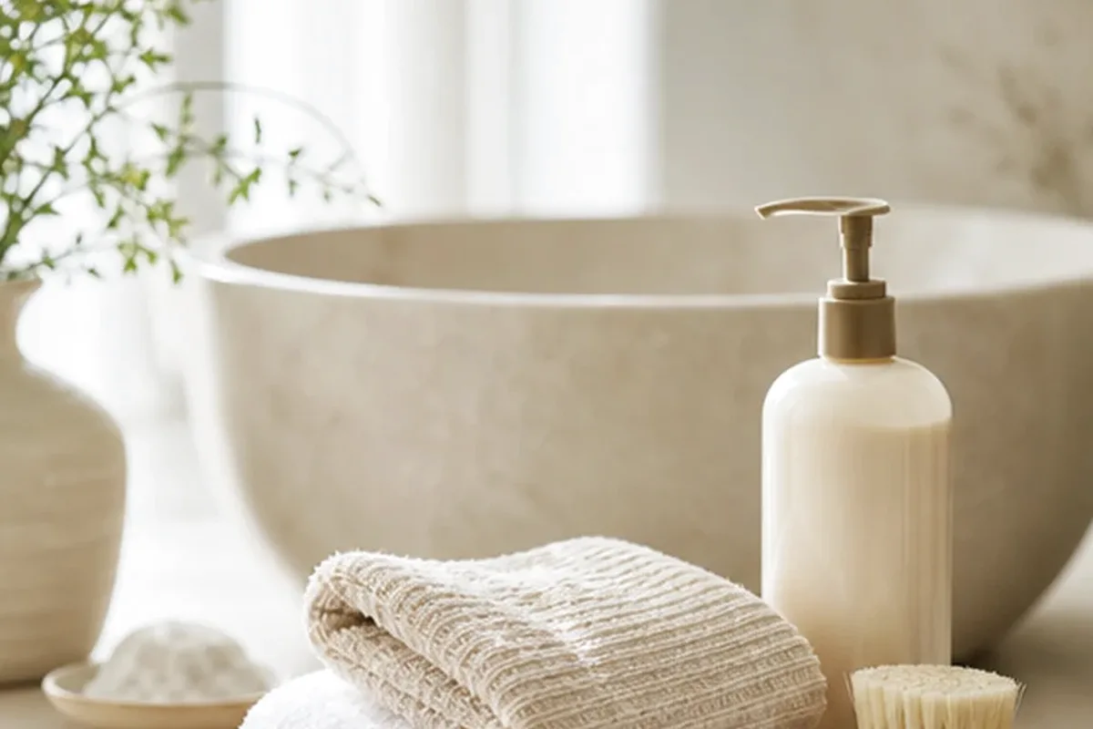 Hochwertige Beauty-Inszenierung zu Auswahlkriterien für Reinigungsöl für trockene Haut