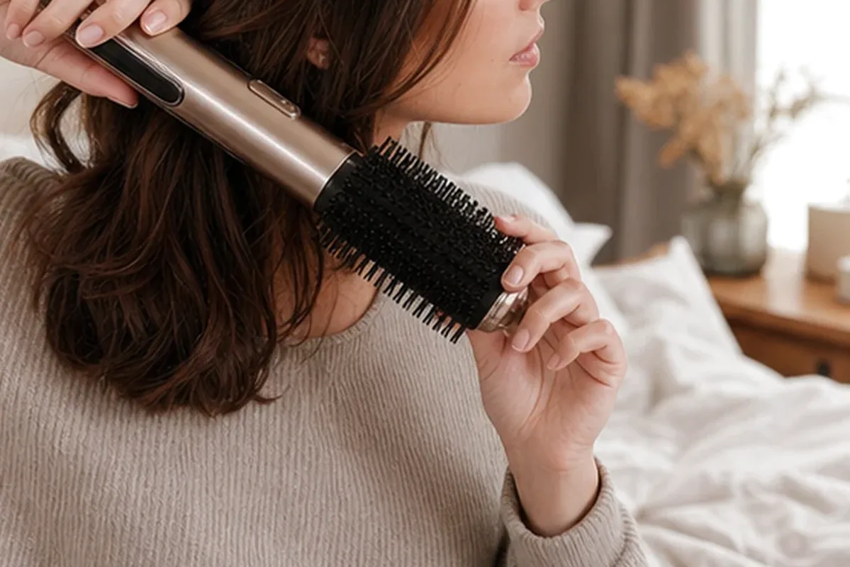 Redaktioneller Beauty-Moment zur Ausgangslage bei Hitzeschutz für die Haare