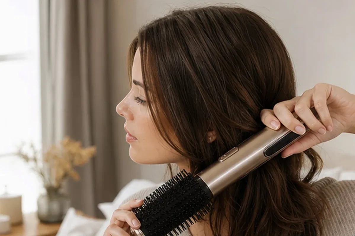 Redaktionelle Detailaufnahme zur Orientierung bei Lockencreme für lockiges Haar