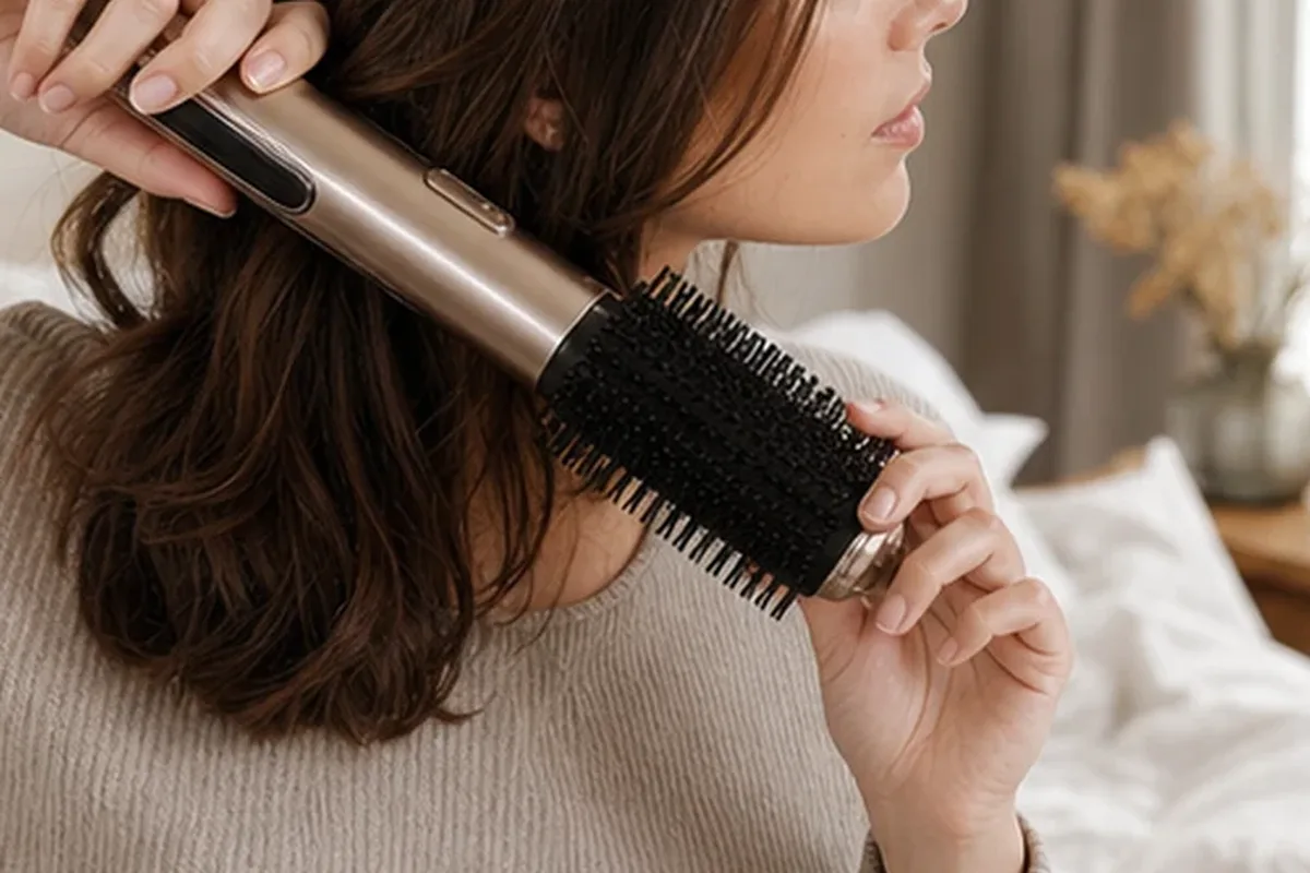 Authentische Beauty-Routine passend zum Thema Volumenspray bei Haarbruch