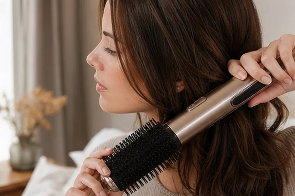 Hochwertige Beauty-Inszenierung zu Auswahlkriterien für Warmluftbürste bei kleinem Budget
