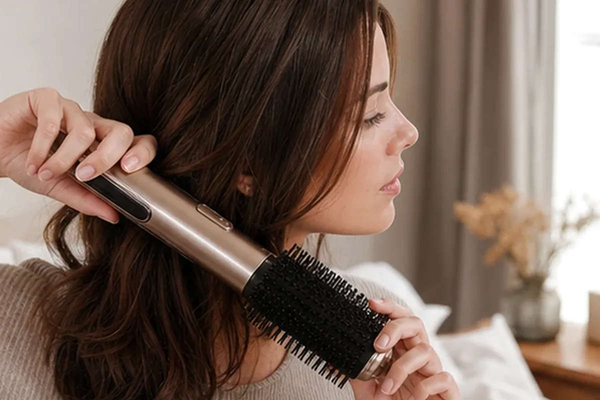 Authentischer Wohlfühlmoment passend zum Beauty-Thema Haaröl für empfindliche Kopfhaut