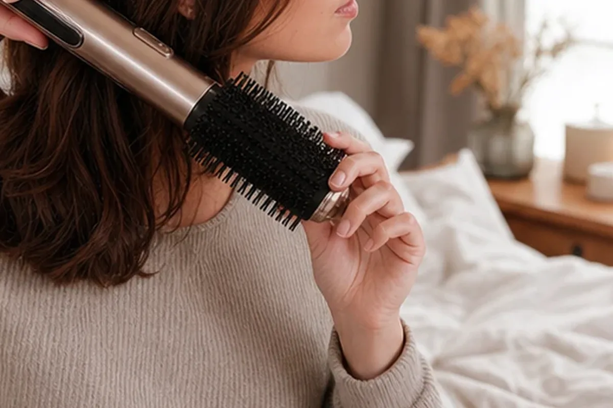 Hochwertige Beauty-Inszenierung zu Auswahlkriterien für Hitzeschutz für strapaziertes Haar