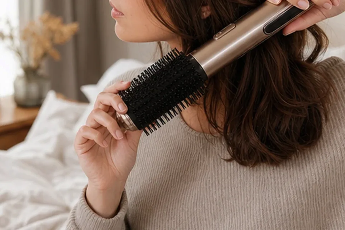 Redaktionelle Detailaufnahme zur Orientierung bei Mildes Shampoo für lockiges Haar