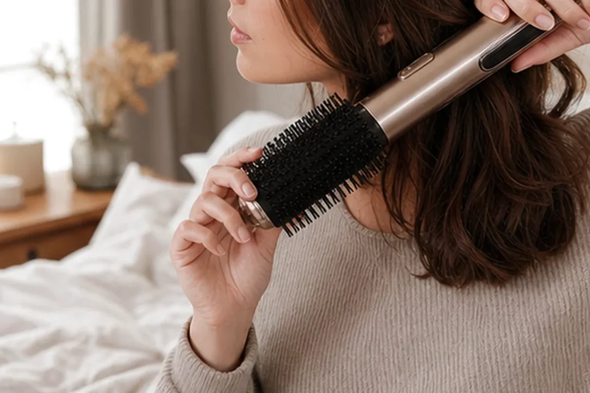 Authentische Beauty-Routine passend zum Thema Lockencreme bei fettigem Ansatz