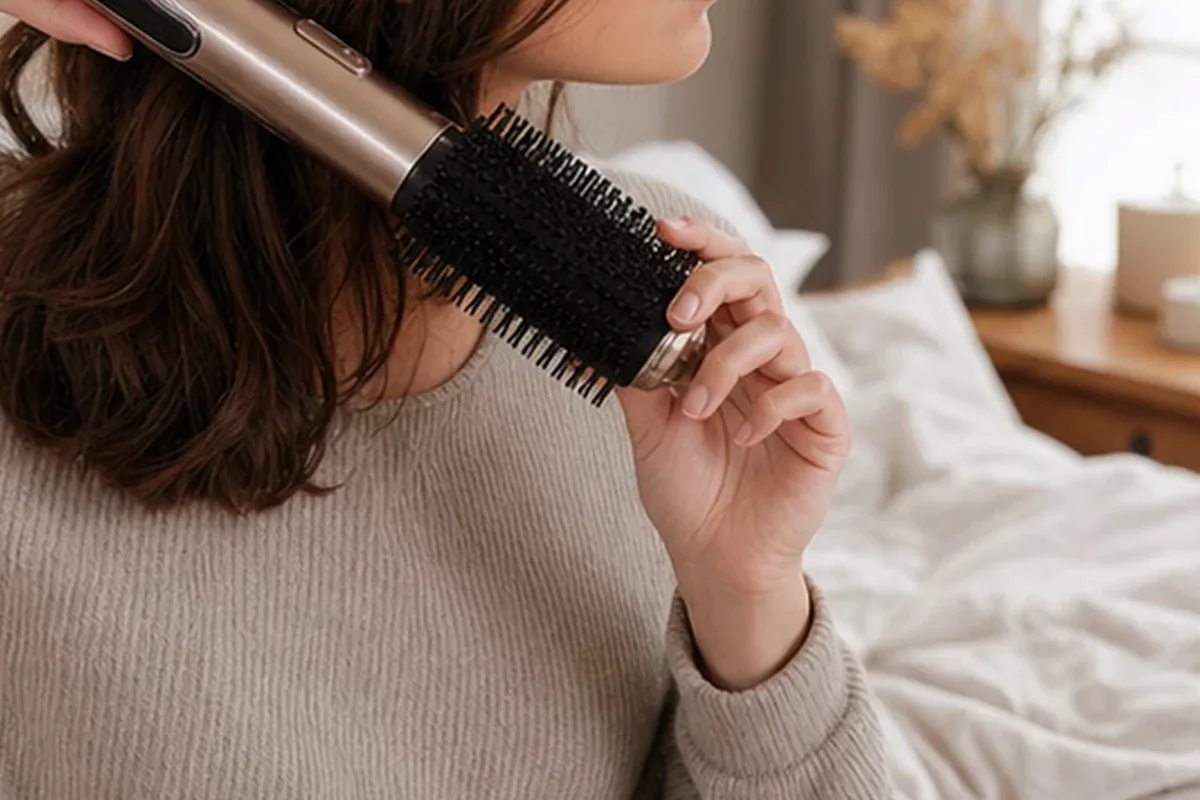 Emotionaler und authentischer Anwendungsmoment rund um Haaröl für strapaziertes Haar
