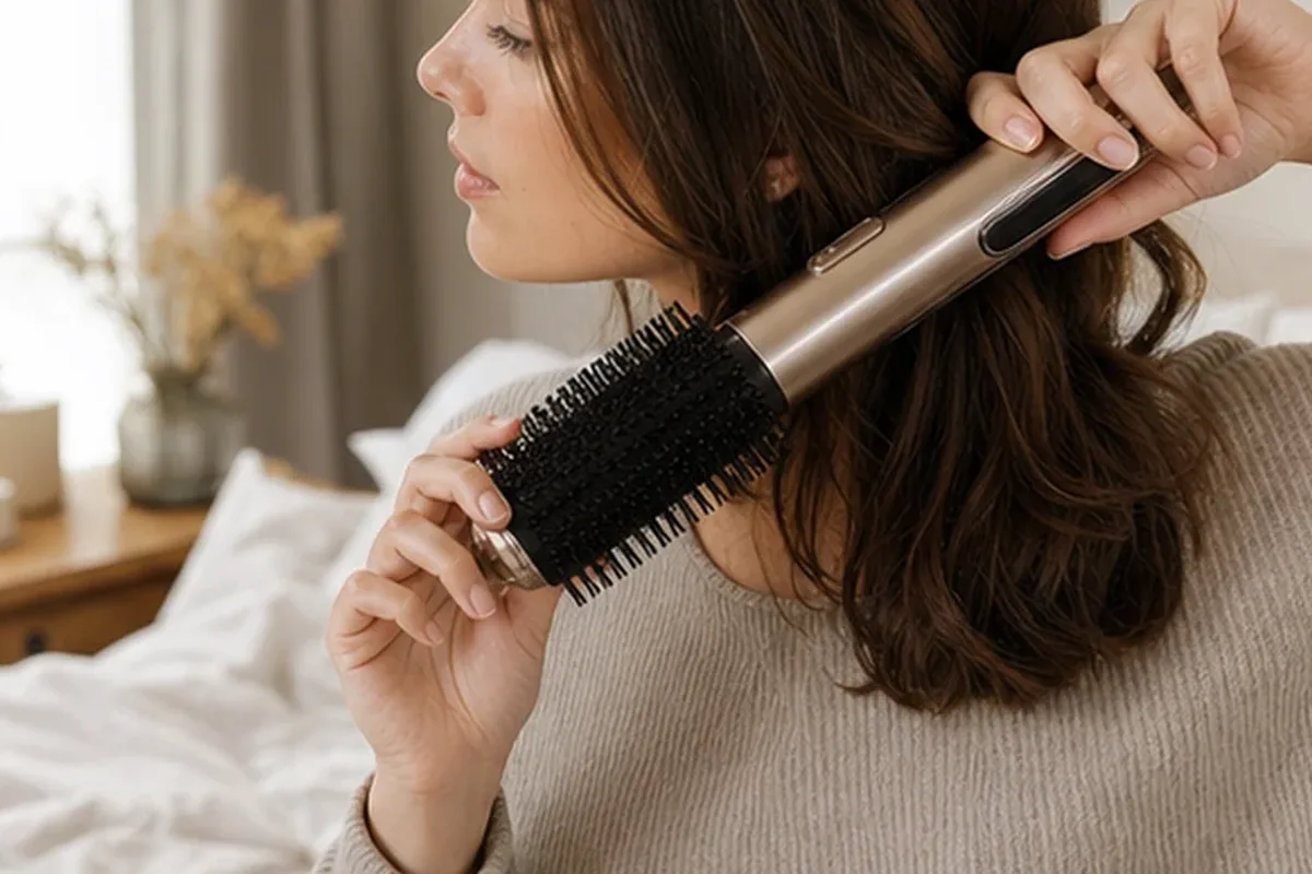 Redaktioneller Beauty-Moment zur Ausgangslage bei Lockengel bei fettigem Ansatz