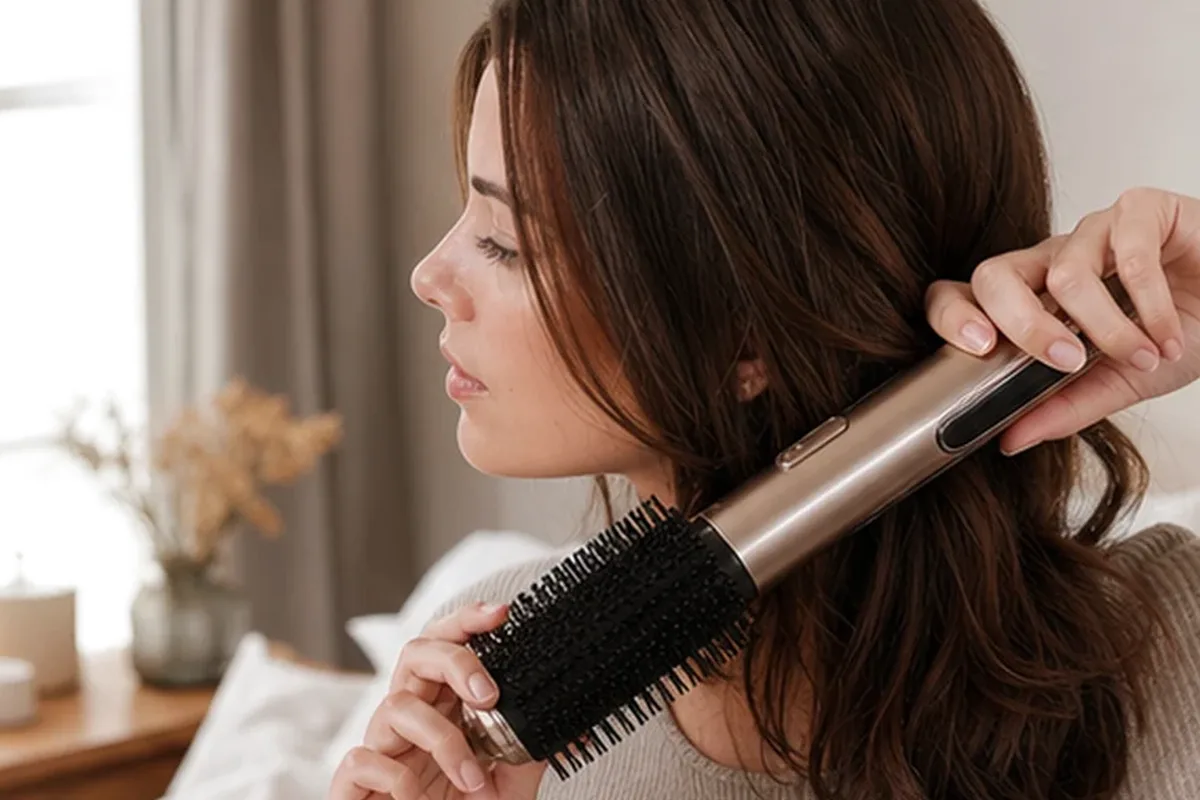Authentische Beauty-Routine passend zum Thema Lockenstab für Reisen