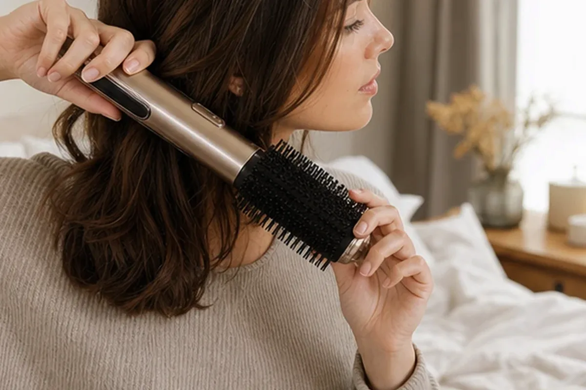 Redaktionelle Detailaufnahme zur Orientierung bei Anti-Frizz-Pflege bei Frizz