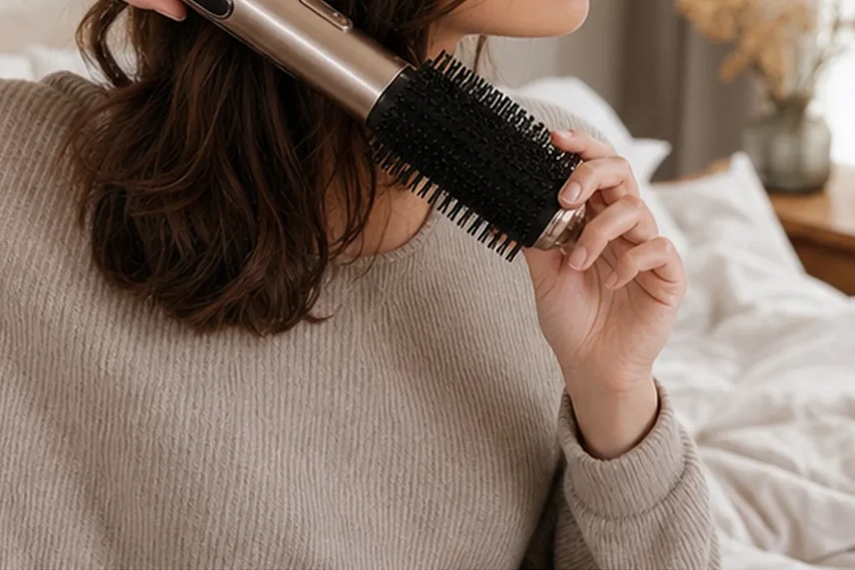 Authentische Beauty-Routine passend zum Thema Trockenshampoo für feines Haar