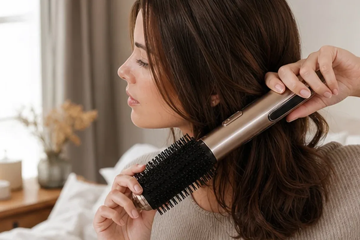 Authentische Beauty-Routine passend zum Thema Ionen-Haartrockner für Reisen