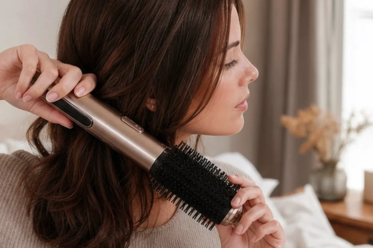 Authentischer Wohlfühlmoment passend zum Beauty-Thema Haarmaske für strapaziertes Haar