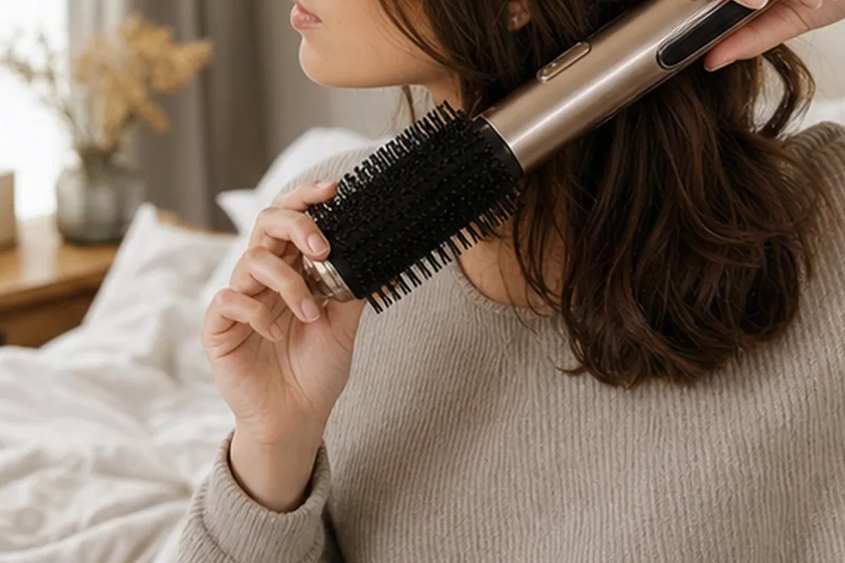 Hochwertige Beauty-Inszenierung zu Auswahlkriterien für Haarbürste bei Haarbruch