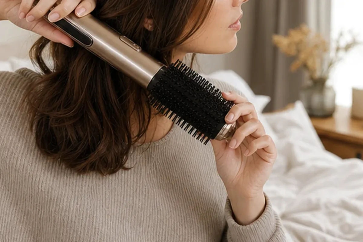 Redaktioneller Beauty-Moment zur Ausgangslage bei Silbershampoo für lockiges Haar
